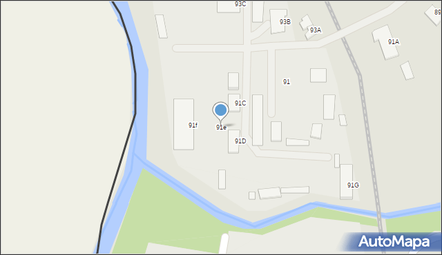 Cieszyn, Frysztacka, 91e, mapa Cieszyna