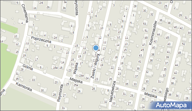 Czeladź, Franciszka Żwirki i Stanisława Wigury, 18, mapa Czeladź