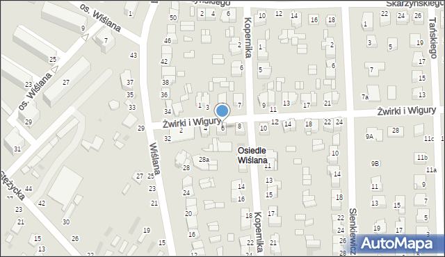 Dęblin, Franciszka Żwirki i Stanisława Wigury, 6, mapa Dęblin