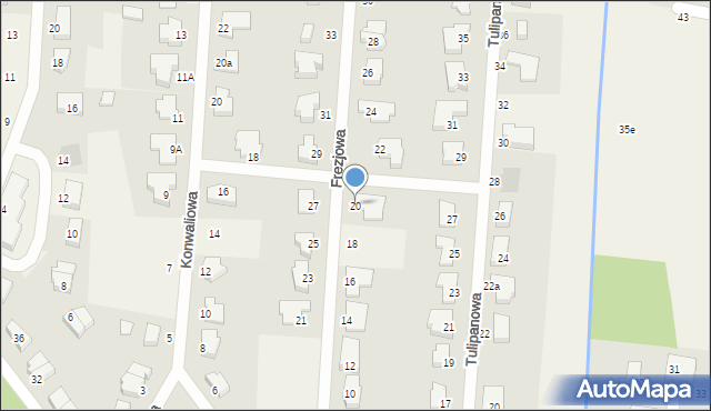 Dobra, Frezjowa, 20, mapa Dobra