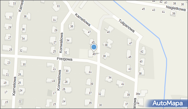 Dobra, Frezjowa, 43, mapa Dobra