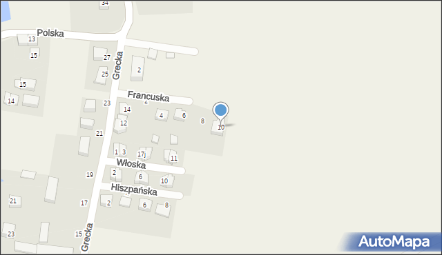 Dobroszów Oleśnicki, Francuska, 10, mapa Dobroszów Oleśnicki