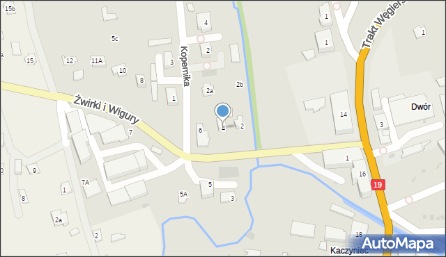 Dukla, Franciszka Żwirki i Stanisława Wigury, 4, mapa Dukla