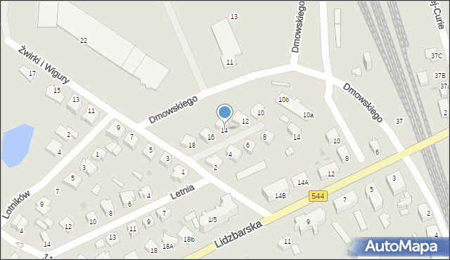 Działdowo, Franciszka Żwirki i Stanisława Wigury, 14, mapa Działdowo