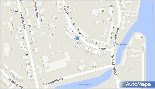 Elbląg, Freta, 5, mapa Elbląga