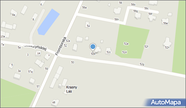 Elbląg, Fromborska, 52b, mapa Elbląga