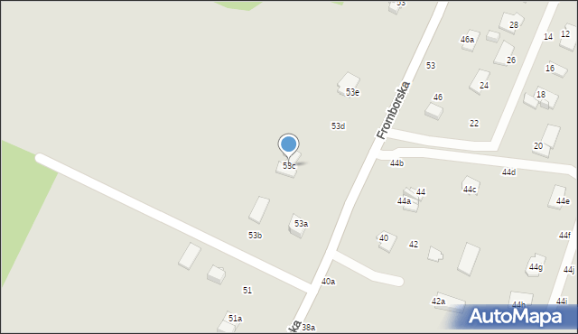 Elbląg, Fromborska, 53c, mapa Elbląga