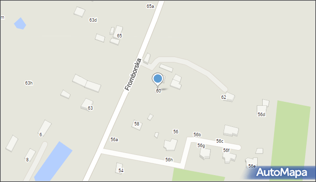 Elbląg, Fromborska, 60, mapa Elbląga