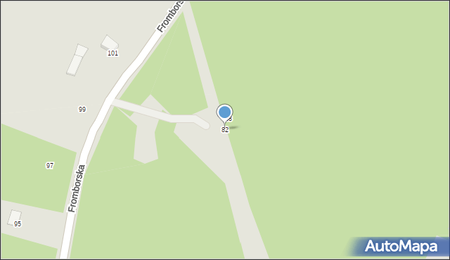 Elbląg, Fromborska, 82, mapa Elbląga