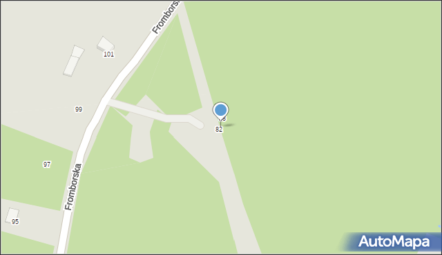 Elbląg, Fromborska, 84, mapa Elbląga