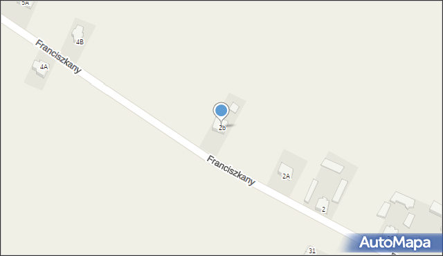 Franciszkany, Franciszkany, 2b, mapa Franciszkany