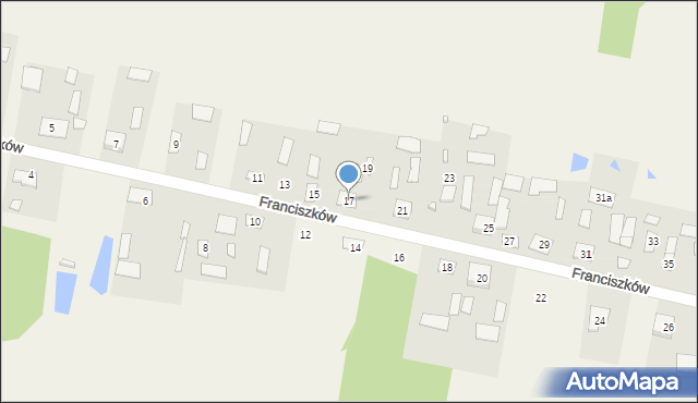 Franciszków, Franciszków, 17, mapa Franciszków