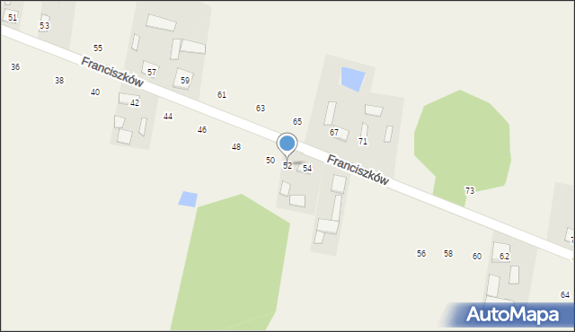 Franciszków, Franciszków, 52, mapa Franciszków