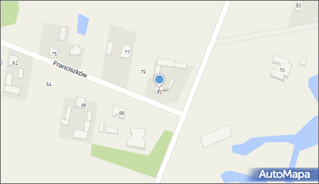Franciszków, Franciszków, 81, mapa Franciszków