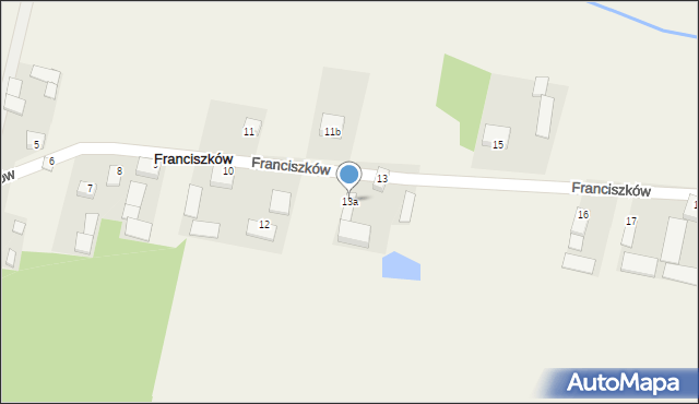 Franciszków, Franciszków, 13a, mapa Franciszków