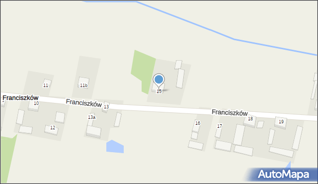 Franciszków, Franciszków, 15, mapa Franciszków