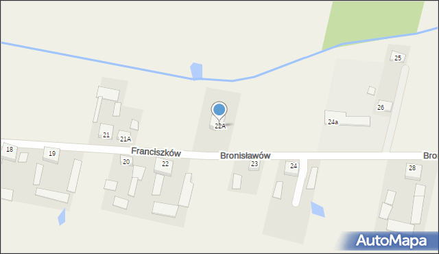 Franciszków, Franciszków, 22A, mapa Franciszków