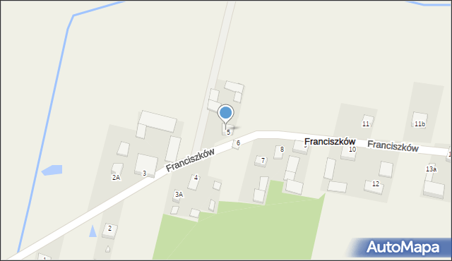 Franciszków, Franciszków, 5A, mapa Franciszków