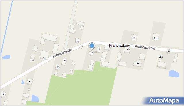 Franciszków, Franciszków, 7, mapa Franciszków