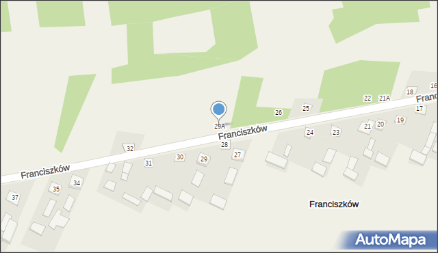 Franciszków, Franciszków, 29A, mapa Franciszków