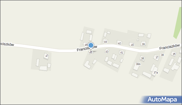 Franciszków, Franciszków, 45, mapa Franciszków