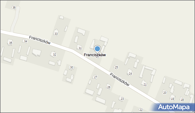 Franciszków, Franciszków, 28, mapa Franciszków