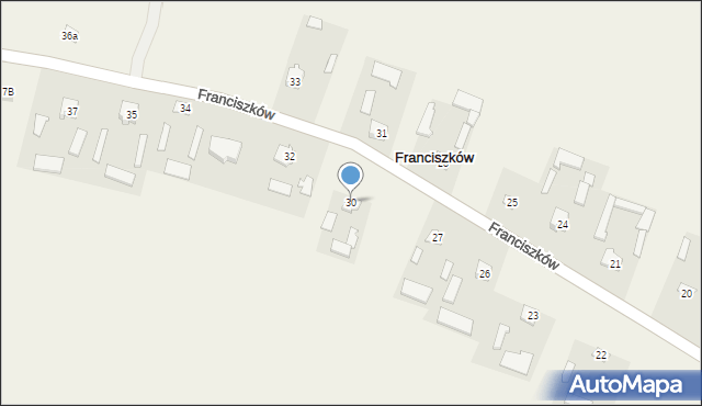 Franciszków, Franciszków, 30, mapa Franciszków