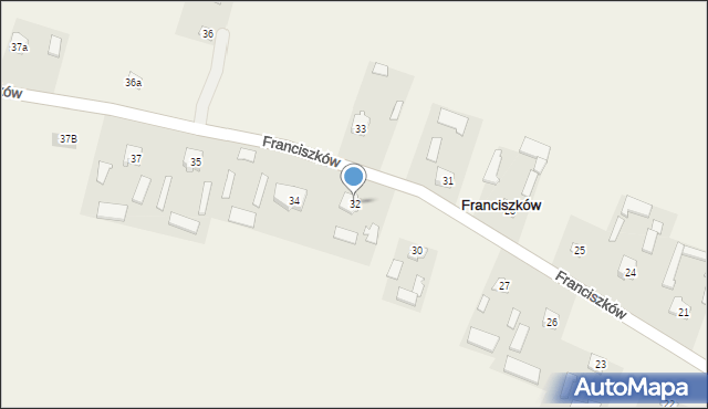 Franciszków, Franciszków, 32, mapa Franciszków