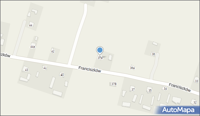 Franciszków, Franciszków, 37a, mapa Franciszków