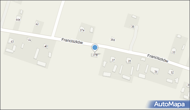 Franciszków, Franciszków, 37B, mapa Franciszków