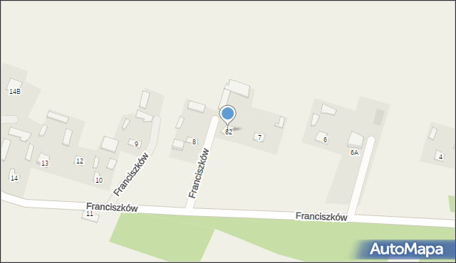 Franciszków, Franciszków, 82, mapa Franciszków