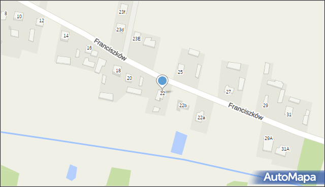 Franciszków, Franciszków, 22, mapa Franciszków