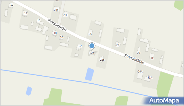 Franciszków, Franciszków, 22b, mapa Franciszków