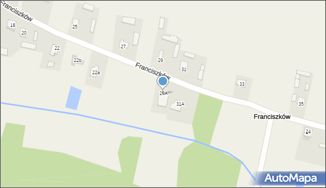 Franciszków, Franciszków, 29A, mapa Franciszków