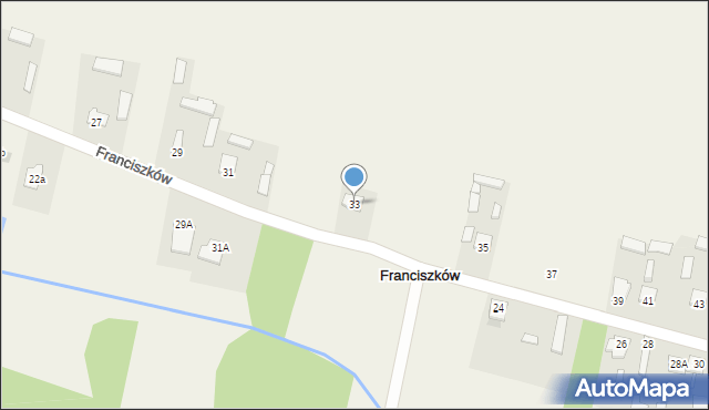 Franciszków, Franciszków, 33, mapa Franciszków