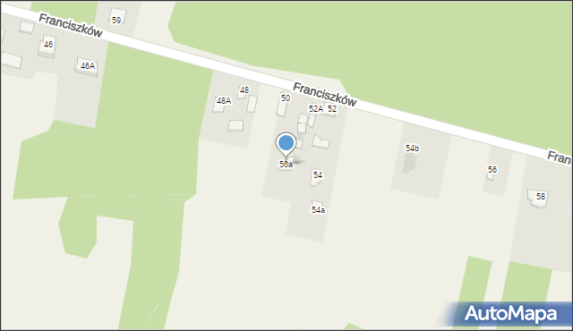 Franciszków, Franciszków, 50a, mapa Franciszków