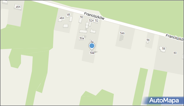 Franciszków, Franciszków, 54a, mapa Franciszków