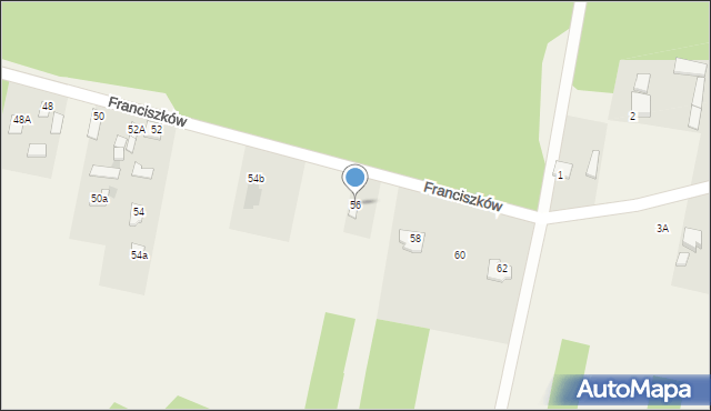 Franciszków, Franciszków, 56, mapa Franciszków