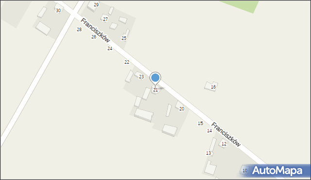 Franciszków, Franciszków, 21, mapa Franciszków