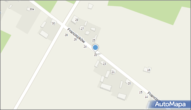 Franciszków, Franciszków, 22, mapa Franciszków