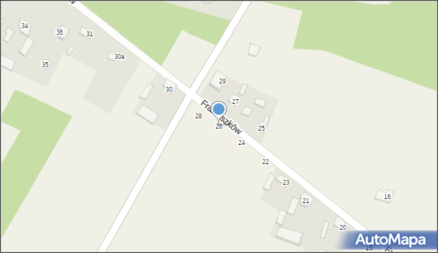 Franciszków, Franciszków, 26, mapa Franciszków