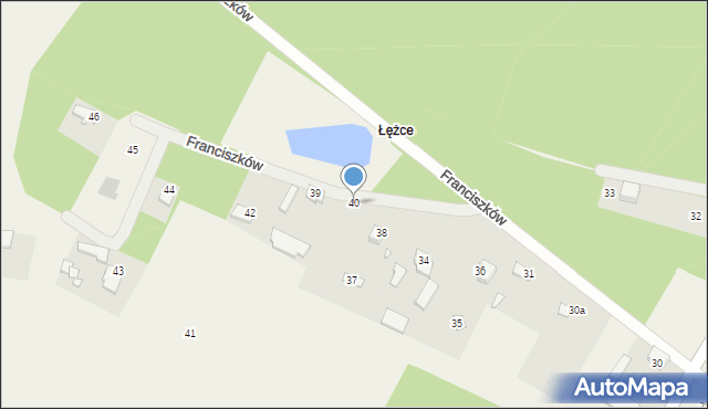 Franciszków, Franciszków, 40, mapa Franciszków