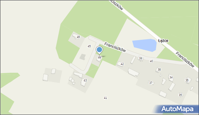 Franciszków, Franciszków, 44, mapa Franciszków