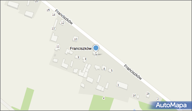 Franciszków, Franciszków, 7, mapa Franciszków