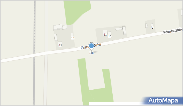 Franciszków, Franciszków, 11b, mapa Franciszków
