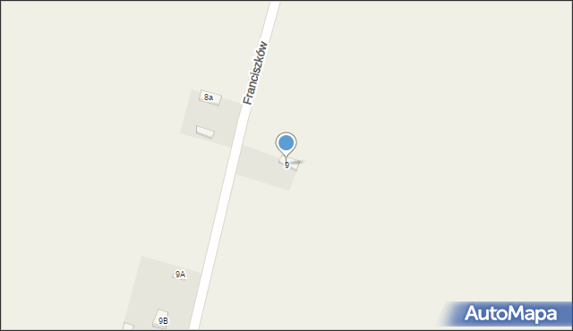 Franciszków, Franciszków, 9, mapa Franciszków