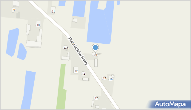 Franciszków Nowy, Franciszków Nowy, 13, mapa Franciszków Nowy