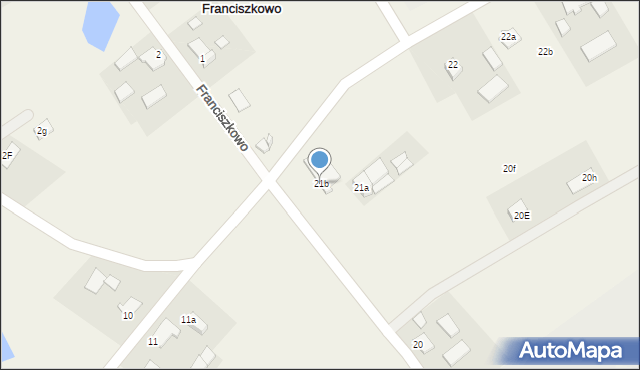 Franciszkowo, Franciszkowo, 21b, mapa Franciszkowo