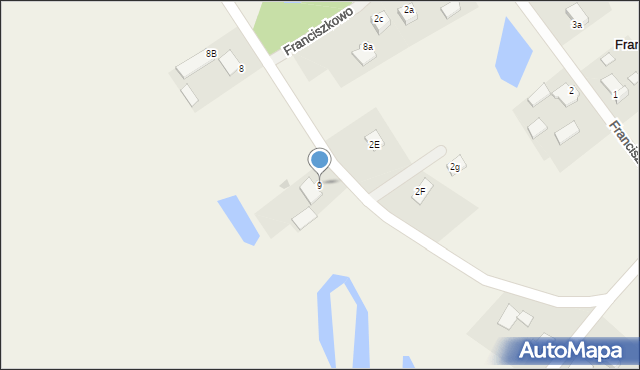 Franciszkowo, Franciszkowo, 9, mapa Franciszkowo