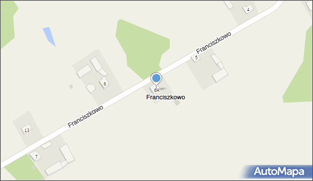 Franciszkowo, Franciszkowo, 6A, mapa Franciszkowo